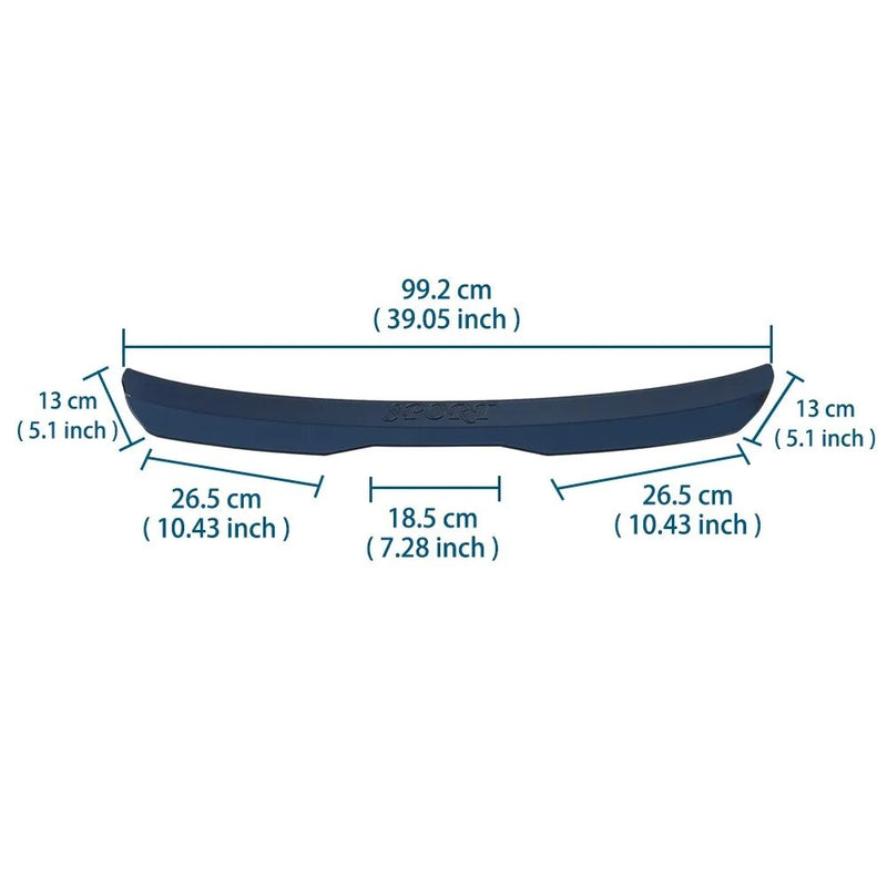 Universal Small Boot / Hatchback Car ABS Rear Wing Durable Anti Scratch Spoiler Modified Roof Extension Lip Glossy Black