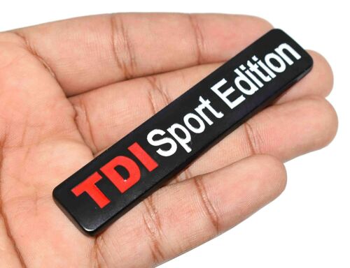 Universal TDI Sport Edition Badge Sticker for All Cars, Bikes Metal (Black)