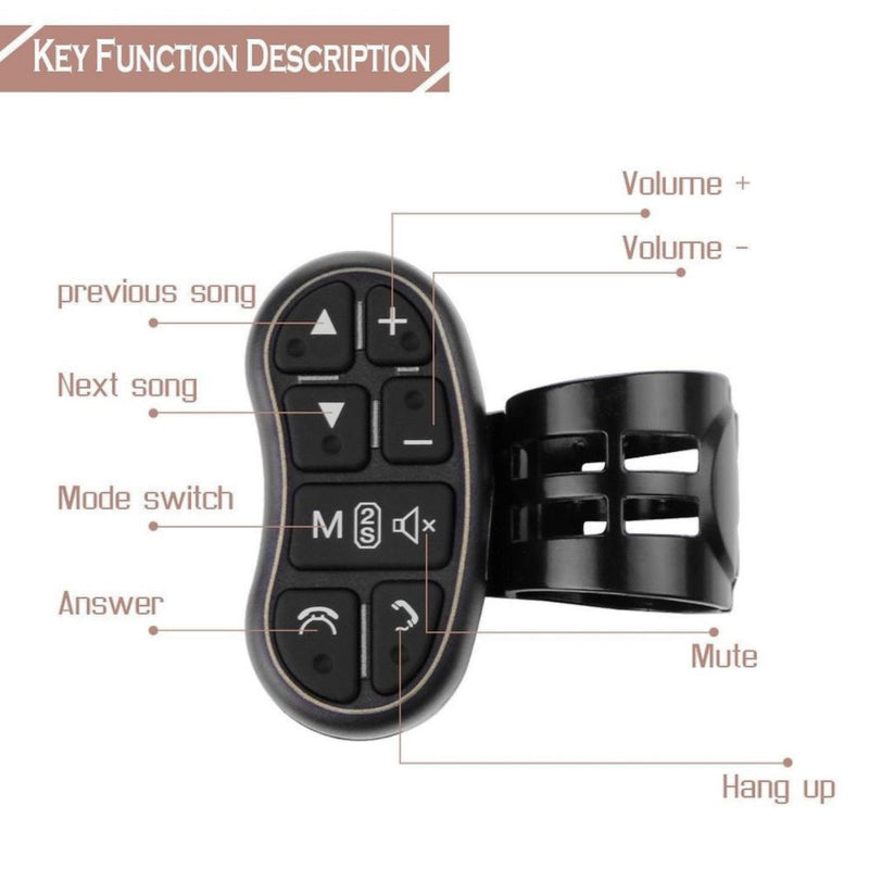 Universal Wireless Car Steering Wheel Bluetooth Remote Control For DVD MP3 Android Touch Screen Stereo Audio System