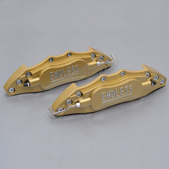 2pc Universal Car Aluminum Alloy ENDLESS Front & Rear Disc Brake Caliper Cover Small Size (Golden Color)