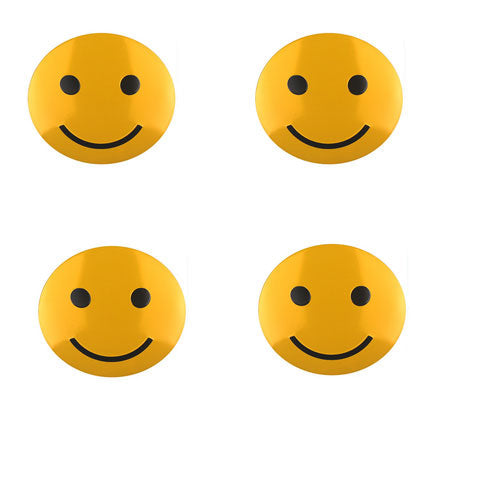 4pcs Smiley Emoji Face Emblem Car Wheel Center Hub Cap Caps Badge Sticker Decal 60mm