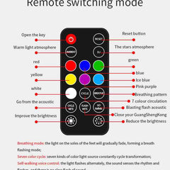 USB Car Atmosphere Lamp Star Light Interior Ambient Rechargeable Music Control D88