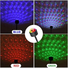 USB STAR NIGHT LIGHT PROJECTOR AND MINI DISCO BALL LIGHT ROOF INTERIOR CAR CEILING LIGHT
