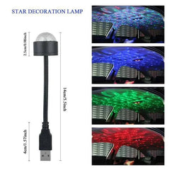 USB STAR NIGHT LIGHT PROJECTOR AND MINI DISCO BALL LIGHT ROOF INTERIOR CAR CEILING LIGHT