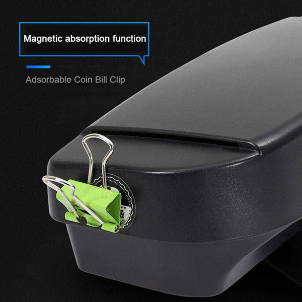 BLACK Glasses Holder for Car Sun Visor, Universal Car Sunglasses Eyeglasses Case Storage Box Organizer Car Glasses Holder Sun Visor Clip with Ticket Card Holder and Magnetic Function