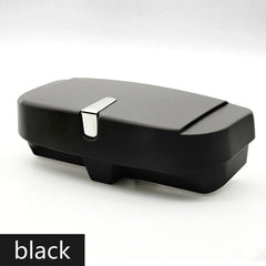 BLACK Glasses Holder for Car Sun Visor, Universal Car Sunglasses Eyeglasses Case Storage Box Organizer Car Glasses Holder Sun Visor Clip with Ticket Card Holder and Magnetic Function