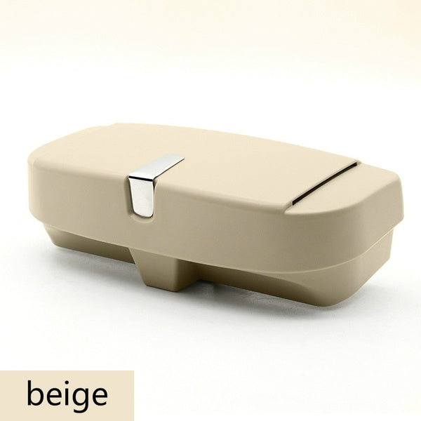GREY Glasses Holder for Car Sun Visor, Universal Car Sunglasses Eyeglasses Case Storage Box Organizer Car Glasses Holder Sun Visor Clip with Ticket Card Holder and Magnetic Function
