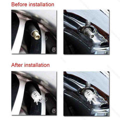 4 Pieces Silver Chrome Crown Wheel Tire Valve Stem Air Dust Caps Cover