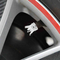 4 Pieces Silver Chrome Crown Wheel Tire Valve Stem Air Dust Caps Cover