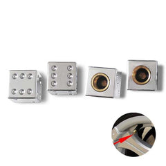 4pcs Silver Dice Aluminum Wheel Tire Valve Stem Air Dust Caps Cover