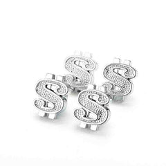 4 Pieces Chrome Money Dollar $ Sign Wheel Tire Valve Stem Air Dust Caps Cover