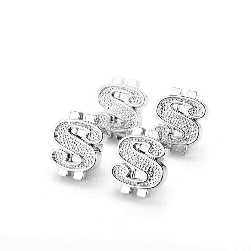 4 Pieces Chrome Money Dollar $ Sign Wheel Tire Valve Stem Air Dust Caps Cover