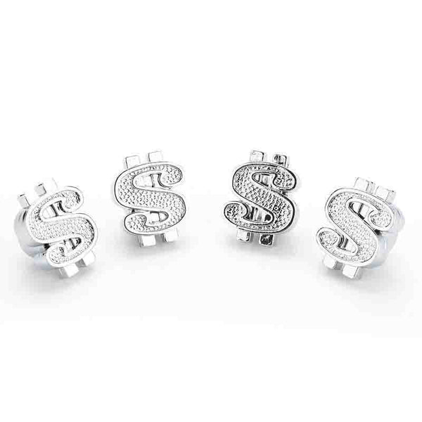4 Pieces Chrome Money Dollar $ Sign Wheel Tire Valve Stem Air Dust Caps Cover