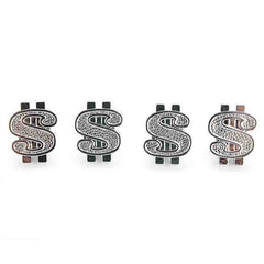 4 Pieces Chrome Money Dollar $ Sign Wheel Tire Valve Stem Air Dust Caps Cover