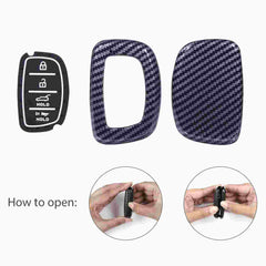 Venue, Elantra, Tucson, I20 N Line 2021, Creta 2020, i20 2020 Hyundai 4 Button Smart Key Cover Case With Keychain
