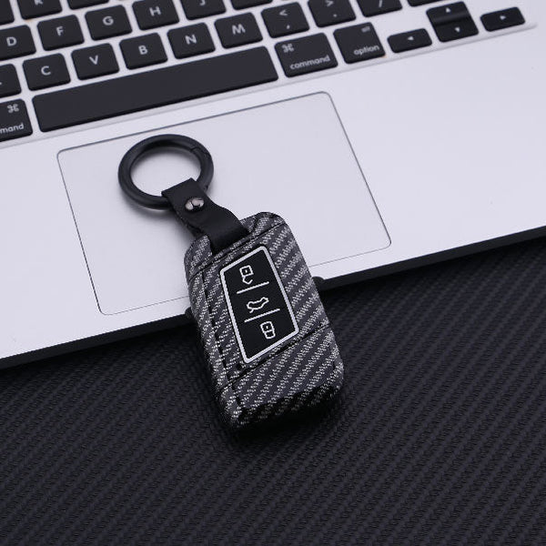 Volkswagen 3 Button ABS+Silicone Smart Key Cover Case With Keychain Suitable For JETTA, PASSAT, TIGUAN