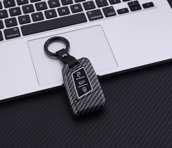 Volkswagen 3 Button ABS+Silicone Smart Key Cover Case With Keychain Suitable For JETTA, PASSAT, TIGUAN