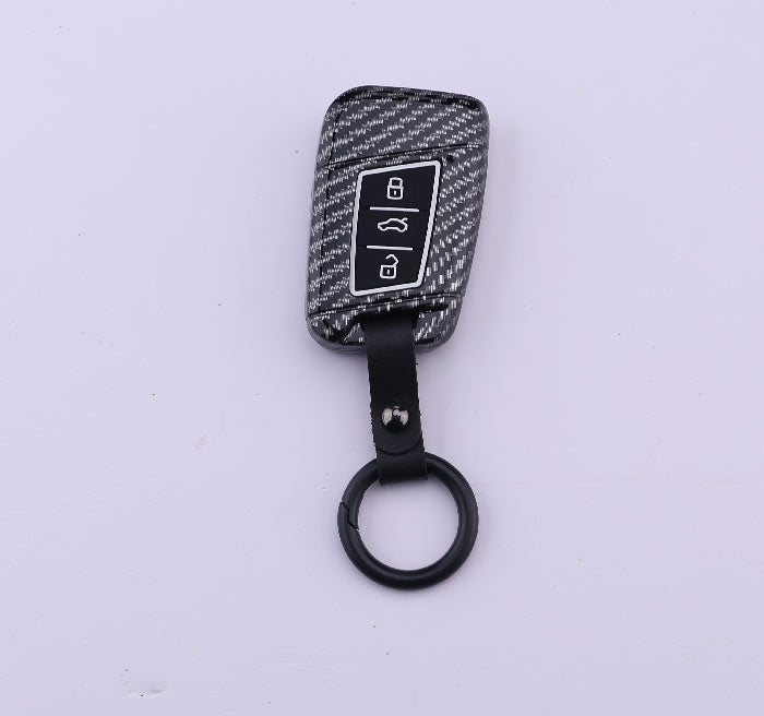 Volkswagen 3 Button ABS+Silicone Smart Key Cover Case With Keychain Suitable For JETTA, PASSAT, TIGUAN