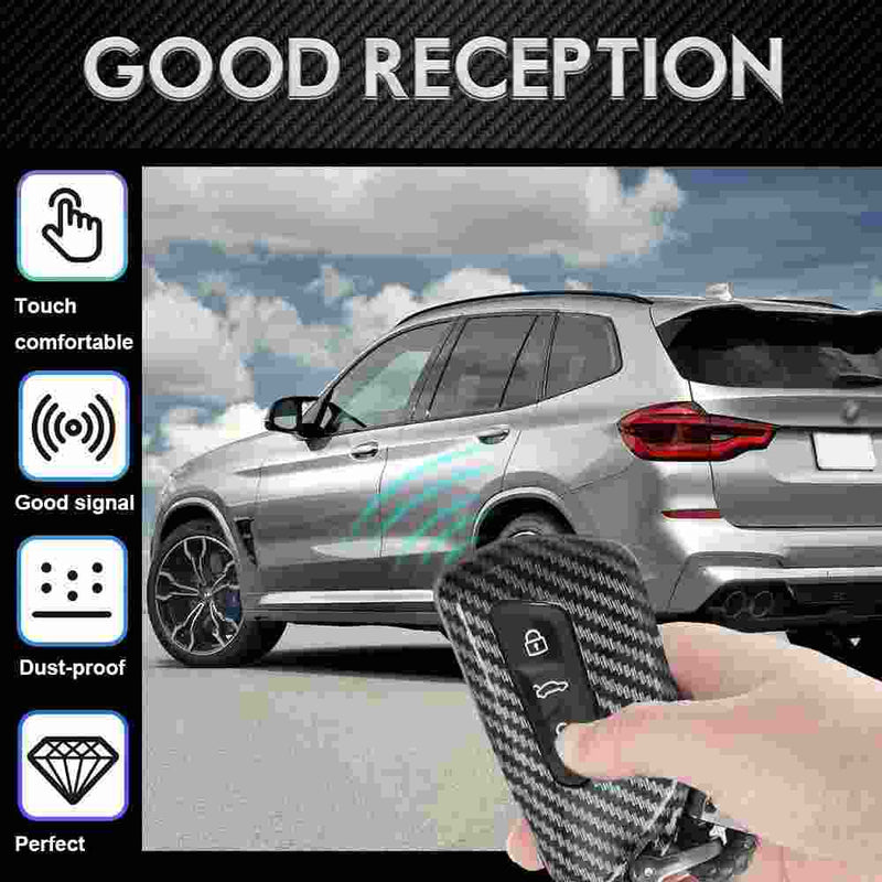 Volkswagen Golf 8, 3 Button Protective Carbon Fiber Keyless Entry Smart Remote Cover Case With Keychain