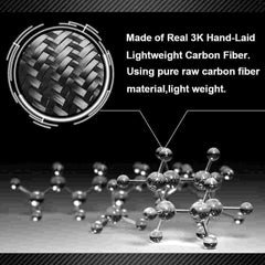 Volkswagen Golf 8, 3 Button Protective Carbon Fiber Keyless Entry Smart Remote Cover Case With Keychain