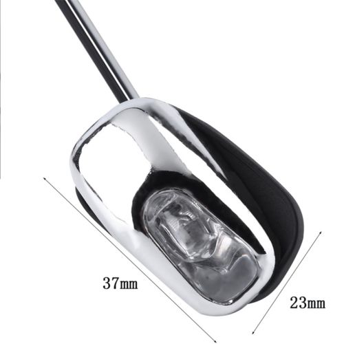 2pcs Car Chrome Windshield Washer Jet Nozzle Spray With Blue LED Light