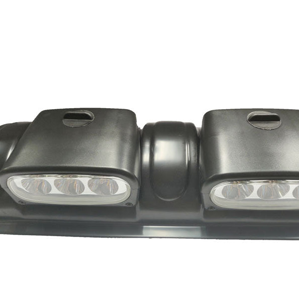 White 3 LED x 4 Lens Roof Light Offroad Spot Head Lamps Universal 4x4 Roof Top Bar Driving Fog Lights