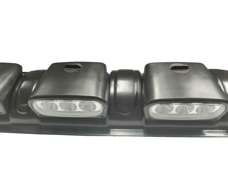 White 3 LED x 4 Lens Roof Light Offroad Spot Head Lamps Universal 4x4 Roof Top Bar Driving Fog Lights