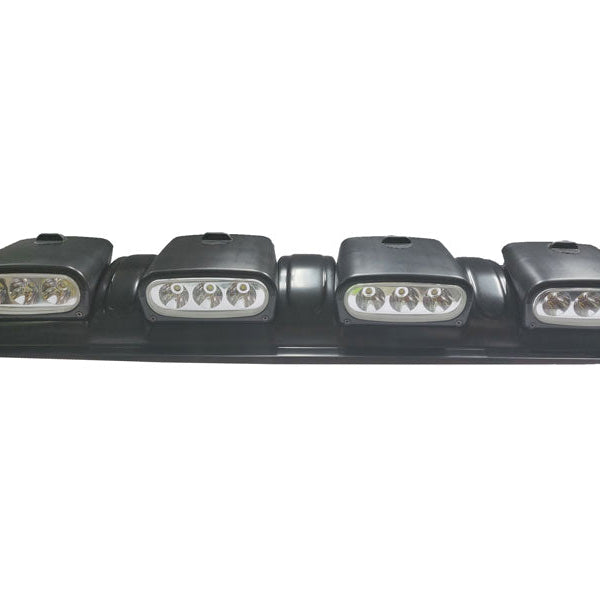 White 3 LED x 4 Lens Roof Light Offroad Spot Head Lamps Universal 4x4 Roof Top Bar Driving Fog Lights