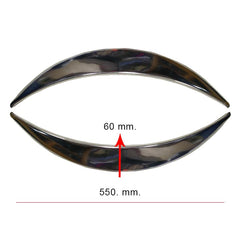 Universal Car Body Kits Fender Flares Wheel LIP Chrome 550x60mm 4Pcs.