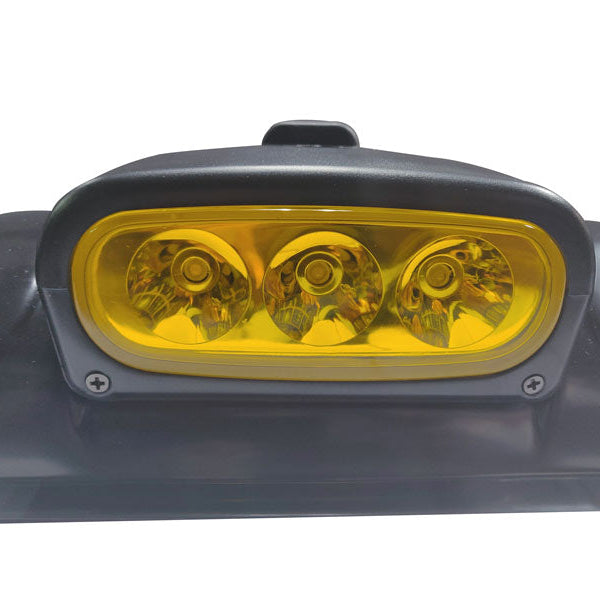 Yellow 3 LED x 4 Lens Roof Light Offroad Spot Head Lamps Universal 4x4 Roof Top Bar Driving Fog Lights