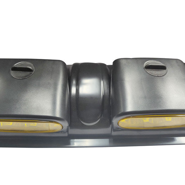 Yellow 3 LED x 4 Lens Roof Light Offroad Spot Head Lamps Universal 4x4 Roof Top Bar Driving Fog Lights
