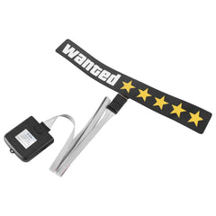 Yellow GTA Wanted 5 Star JDM Car Windshield Glow Panel Electric Marker Lamp LED Decoration Flashing Light Sticker