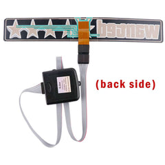 Yellow GTA Wanted 5 Star JDM Car Windshield Glow Panel Electric Marker Lamp LED Decoration Flashing Light Sticker