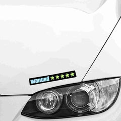 Yellow GTA Wanted 5 Star JDM Car Windshield Glow Panel Electric Marker Lamp LED Decoration Flashing Light Sticker